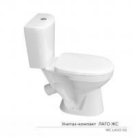 Унитаз-компакт "Лаго" ЖС Инкоэр (ниж.подв.,кос. выпуск,сид.дюропласт 2кн арм.) КЕРАМИН