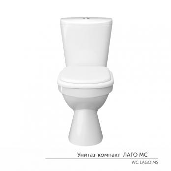 Унитаз-компакт "Лаго" МС Инкоэр (ниж.подв.,кос. выпуск,сид.полип. 2кн арм.) КЕРАМИН