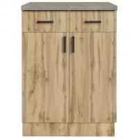 Стол разделочный 60 вотан (2 ящика) столешница бетон