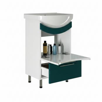 Тумба д/ванной "РАДУГА-50" зеленая под раковину Уют-50 (Rosa)