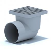 110 трап с горизон. спуском, н/рег решетка 150х150 нерж СУХОЙ АНИ пласт ТQ1112