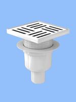50 трап с вертик. спуском,рег решетка 100х100 пласт. АНИ пласт TA5704