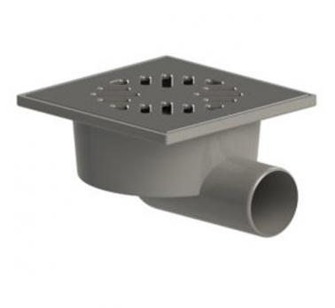 50 трап с гориз. спуском  ПП решетка 150*150 нерж. сталь ТП 103.50-150HSHs ТАТПОЛИМЕР