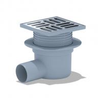 50 трап с гориз. спуском, рег решетка 120х120 нерж АНИ пласт TA5614