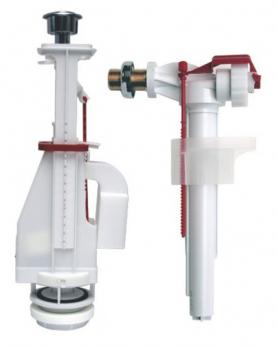 Арматура к смыв. бачку 2-х Кноп.ALCAPLAST/Alcadrain хр.кн. бок.под унив колонка лат.штуцерSA08K 1/2"