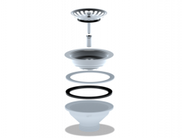 Выпуск 3 1/2" с нерж. сеткой М250 АНИ пласт