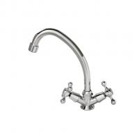 Смеситель для кухни 1/2 кер F4008 FRAP КРЕСТ (выс.пов.излив, п/шпильку, хром, силумин)