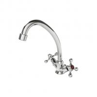 Смеситель для кухни 1/2 кер F4008 FRAP КРЕСТ (выс.пов.излив, п/шпильку, хром, силумин)