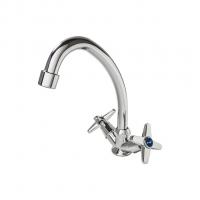Смеситель для кухни 1/2 кер F4020-2 FRAP КРЕСТ (выс.пов.излив, п/ гайку, хром, силумин)