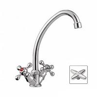 Смеситель для кухни 1/2 кер L4020 Ledeme КРЕСТ, силумин