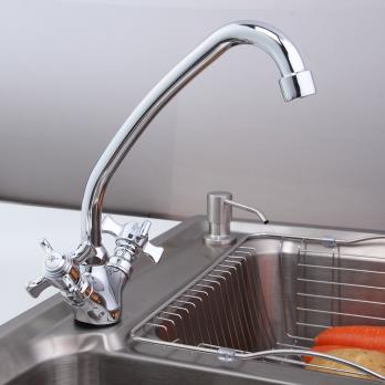 Смеситель для кухни 1/2 кер F4124 FRAP (выс.пов.излив, п/гайку, хром, силумин)