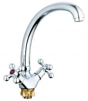 Смеситель для кухни 1/2 кер Glauf QTZ4-B856 КРЕСТ п/гайку