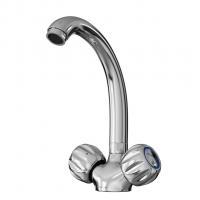 Смеситель для кухни 1/2 кер. MIXLINE ML02-032 низкий излив п/гайку (без подводки)