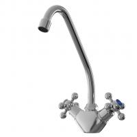 Смеситель для кухни 1/2 кер. MIXLINE ML07-032 высокий излив п/гайку (без подводки)