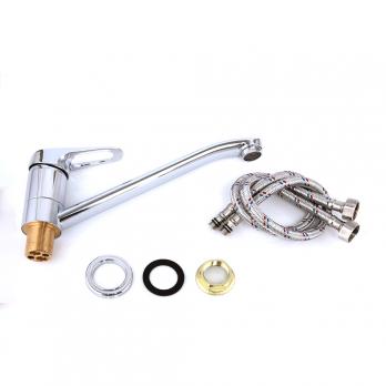 Смеситель для кухни 35к F4913 FRAP (плоский пов. излив, п/гайку, хром, латунь)