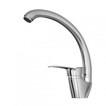 Смеситель для кухни 40k MIXLINE ML03-032 высокий излив б/отв боковая п/гайку (без подводки)