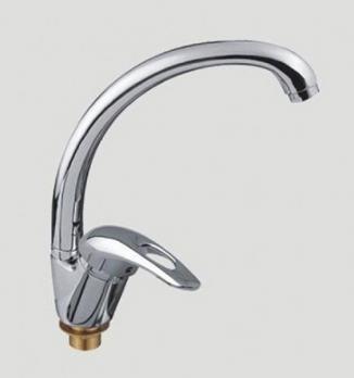 Смеситель для кухни 40к F4102-2 FRAP (выс.пов.излив, п/гайку, хром, силумин)