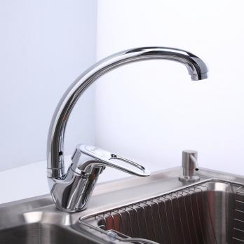 Смеситель для кухни 40к F4104-2 FRAP (выс.пов.излив, п/гайку, хром, латунь)