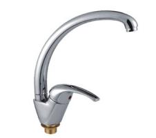 Смеситель для кухни 40к F4129-2 FRAP б/отв бок.ручка (выс.пов. излив, п/гайку, хром, силумин)