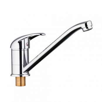 Смеситель для кухни 40к F4903 FRAP (плоский пов.излив, п/гайку, хром, латунь)