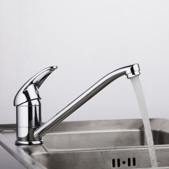 Смеситель для кухни 40к F4903 FRAP (плоский пов.излив, п/гайку, хром, латунь)