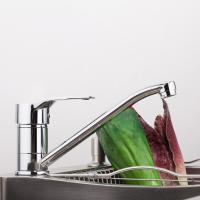 Смеситель для кухни 40к F4963 FRAP (длин. плоск. пов. излив, хром, п/ гайку, латунь)