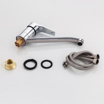 Смеситель для кухни 40к F4963 FRAP (длин. плоск. пов. излив, хром, п/ гайку, латунь)