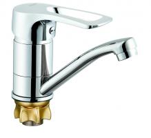 Смеситель для кухни 40к Glauf 4G4-B181 ЛАТ кор. излив, п/гайку