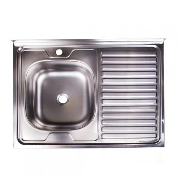 Мойка 80х60 (0,4) лев вып 1 1/2 Эконом (глуб. 13см)