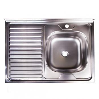 Мойка 80х60 (0,4) прав вып 1 1/2 Эконом (глуб. 13см)