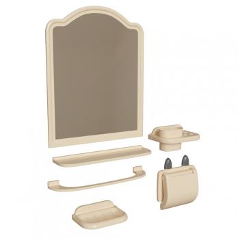 Набор д/ван ком с зерк АЛИСА (6 пред) беж/крем