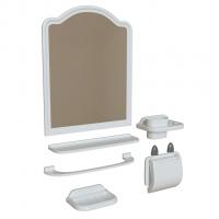 Набор д/ван ком с зерк АЛИСА (6 пред) белый