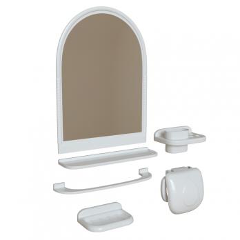 Набор д/ван ком с зерк ЕЛЕНА МХ/ADRIA (6 пред) белый