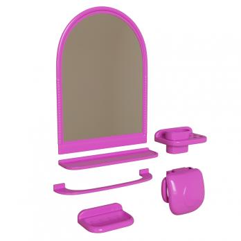 Набор д/ван ком с зерк ЕЛЕНА МХ/ADRIA (6 пред) розовый