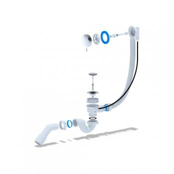 Обвязка на ванну  1 1/2*40 полуавтомат Е311 (ЕМ311) АНИ пласт (мет.хром)