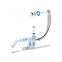 Обвязка на ванну  1 1/2*40 полуавтомат регулир. ЕM421 АНИ пласт (пластик хром)