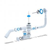 Обвязка на ванну 1 1/2*40*50 с вып. и  переливом регул с трубой Ani Е251 АНИпласт