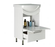 Тумба д/ванной "РАДУГА-52" белая под раковину Альфана-52 (ОК)