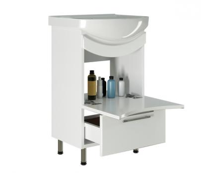 Тумба д/ванной "РАДУГА-52" белая под раковину Альфана-52 (ОК)