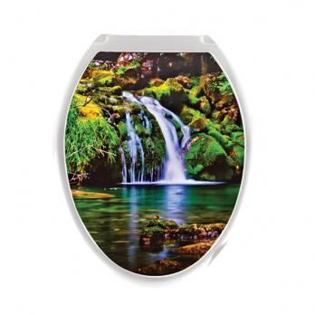 Сиденье для унитаза "Универсал Декор" Водопад Росспласт