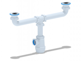 Сифон 1 1/2*40 Ani Грот двойной А3000 АНИ пласт