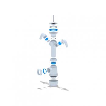 Сифон 1 1/2*40 Ani Грот с 2 носиками  А1100 АНИ пласт