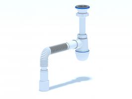 Сифон 1 1/2*40 Ani с гофрой 40*40*50 С0115 АНИ пласт