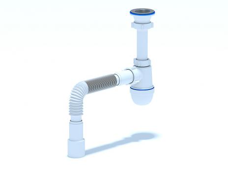 Сифон 1 1/2*40 Ani с гофрой 40*40*50 С0115 АНИ пласт