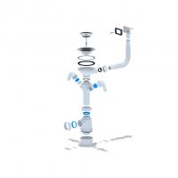 Сифон 3 1/2*40 Ani Грот с 2 носиками с гибким переливом А0146S АНИ пласт