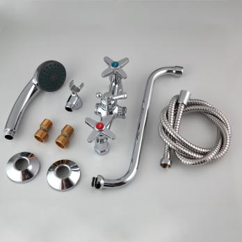 Смеситель для ванны и раковины 1/2 кер F2220 FRAP с шар перекл КРЕСТ конус, S излив, хром, латунь