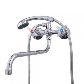 Смеситель для ванны и раковины 1/2 кер F2220 FRAP с шар перекл КРЕСТ конус, S излив, хром, латунь