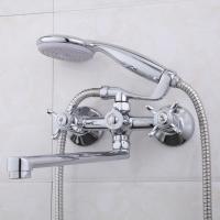 Смеситель для ванны и раковины 1/2 кер F2224 FRAP с шар перекл КРЕСТ (L излив, хром, латунь),