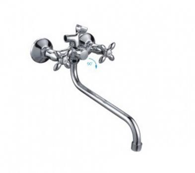 Смеситель для ванны и раковины 1/2 кер F2227-2 FRAP картридж перекл, S излив, хром, латунь