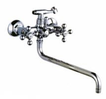 Смеситель для ванны и раковины 1/2 кер L2619 Ledeme КРЕСТ лит нос, силумин